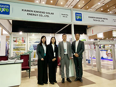 Ausstellung in Dhaka, Bangladesch, Stand von Kinsend: Halle 4, H62-H63