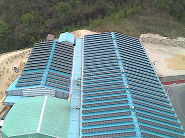 Solarmetalldachprojekt 570kw, Korea